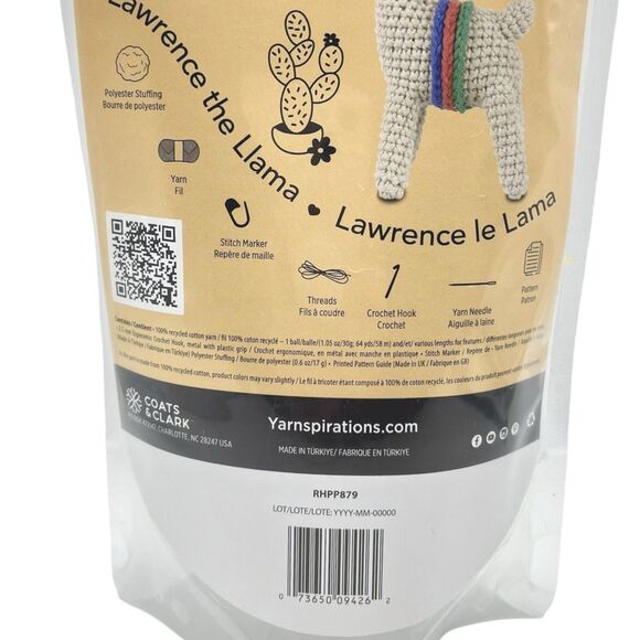 Red Heart Amigurumi Crochet Kit Lawrence Llama Stuffed Animal Toy Yarnspirations - Picture 6 of 7